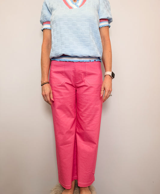 Cropped Wide Leg Pants