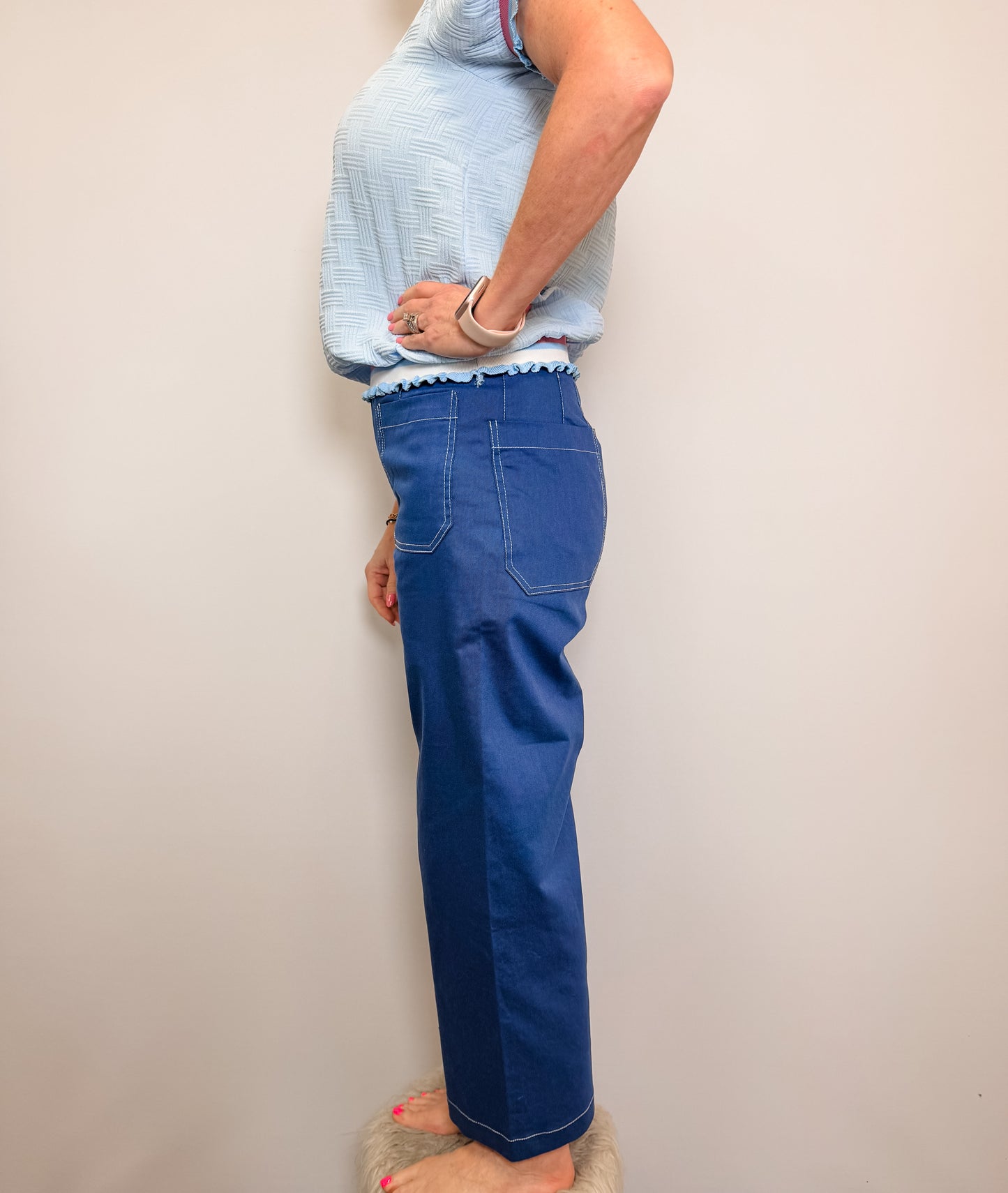 Cropped Wide Leg Pants