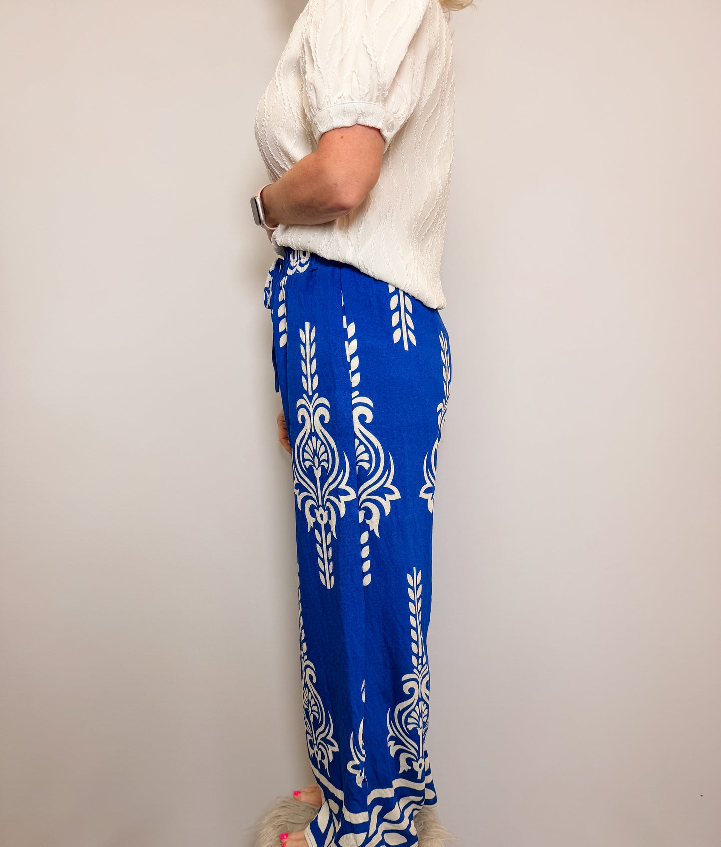 Printed Wide Leg Pants
