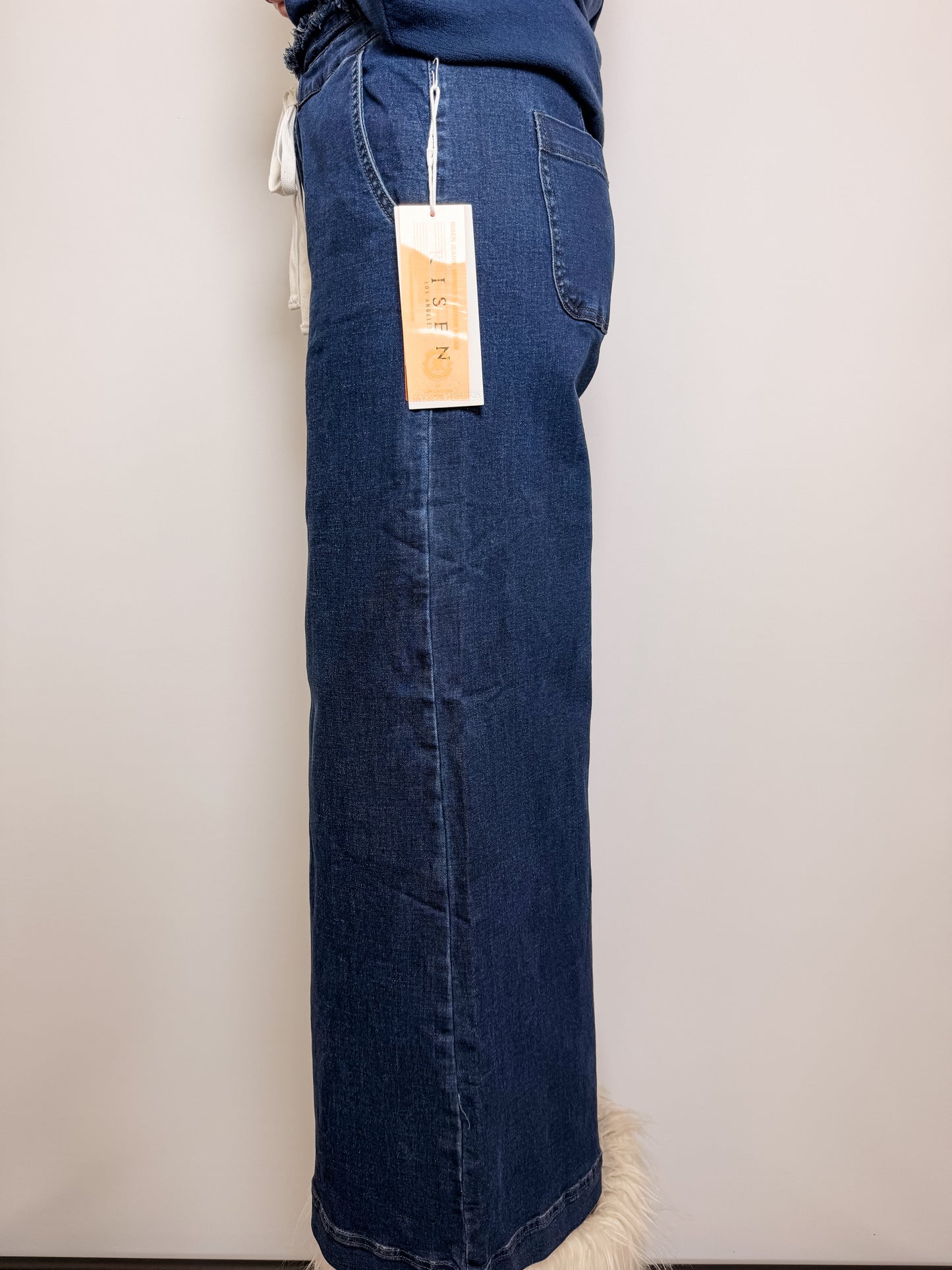 Risen - Slouchy Wide Leg Pants With String