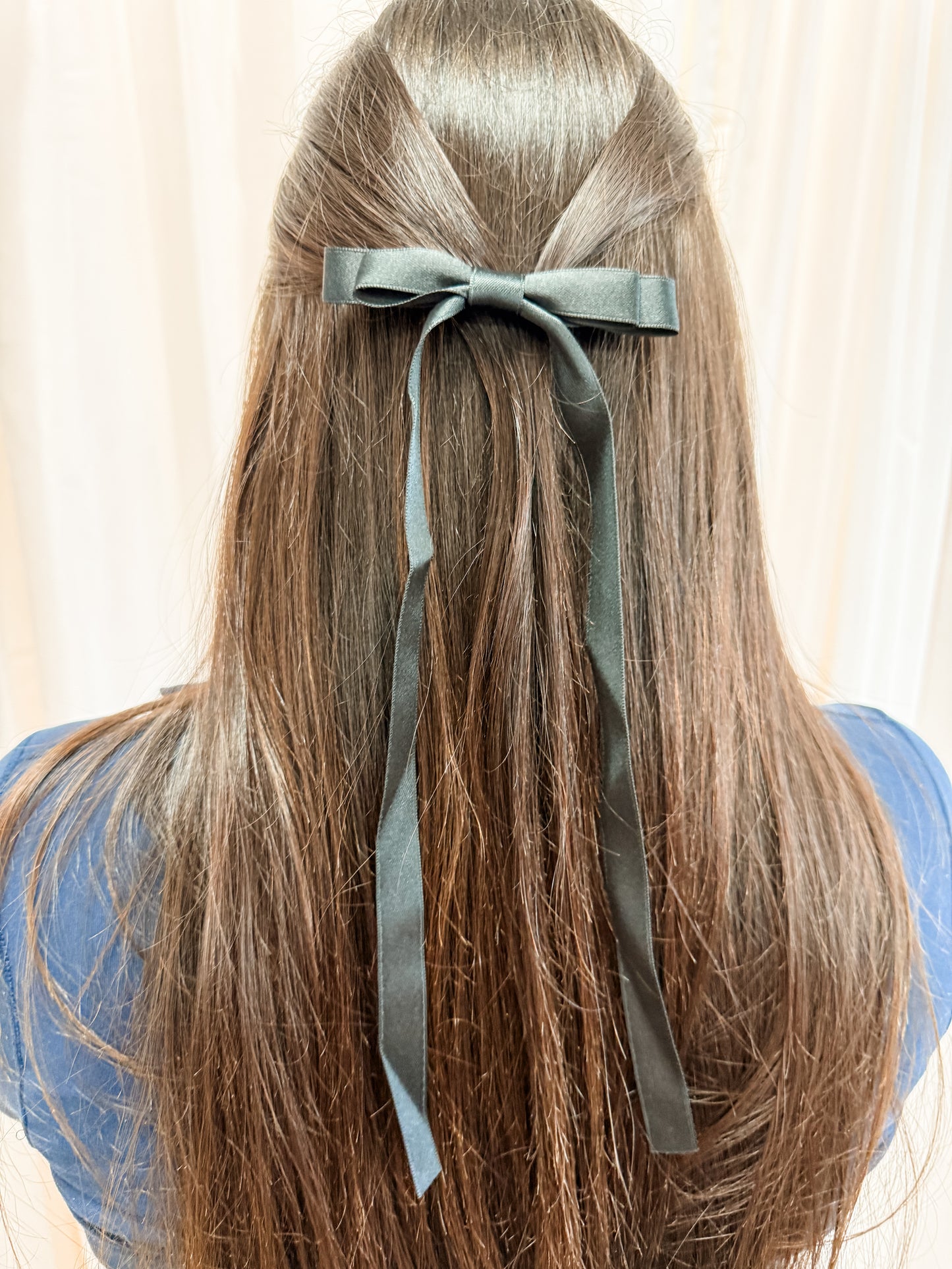 Thin Hair Ribbon Clips