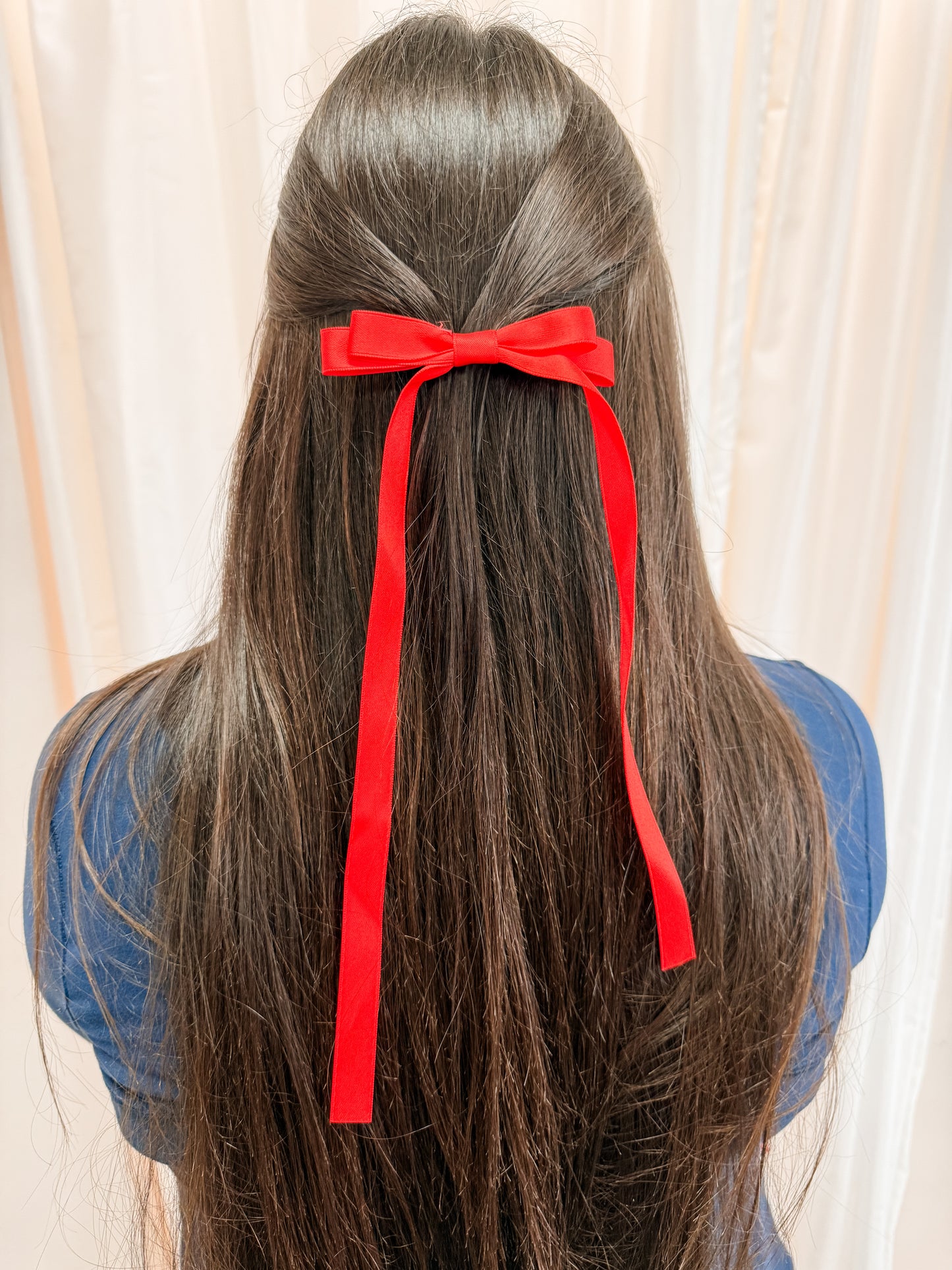 Thin Hair Ribbon Clips