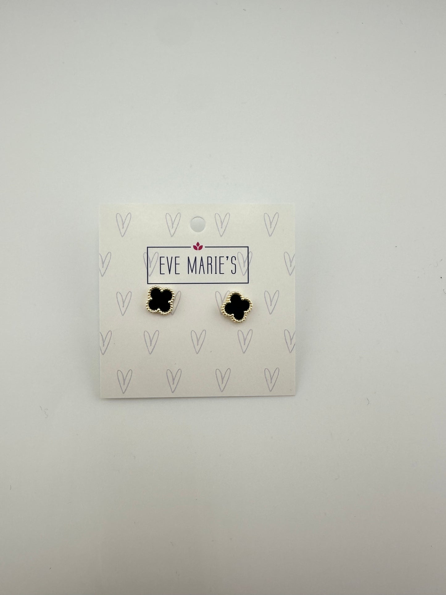 Black Clover Stud Earring