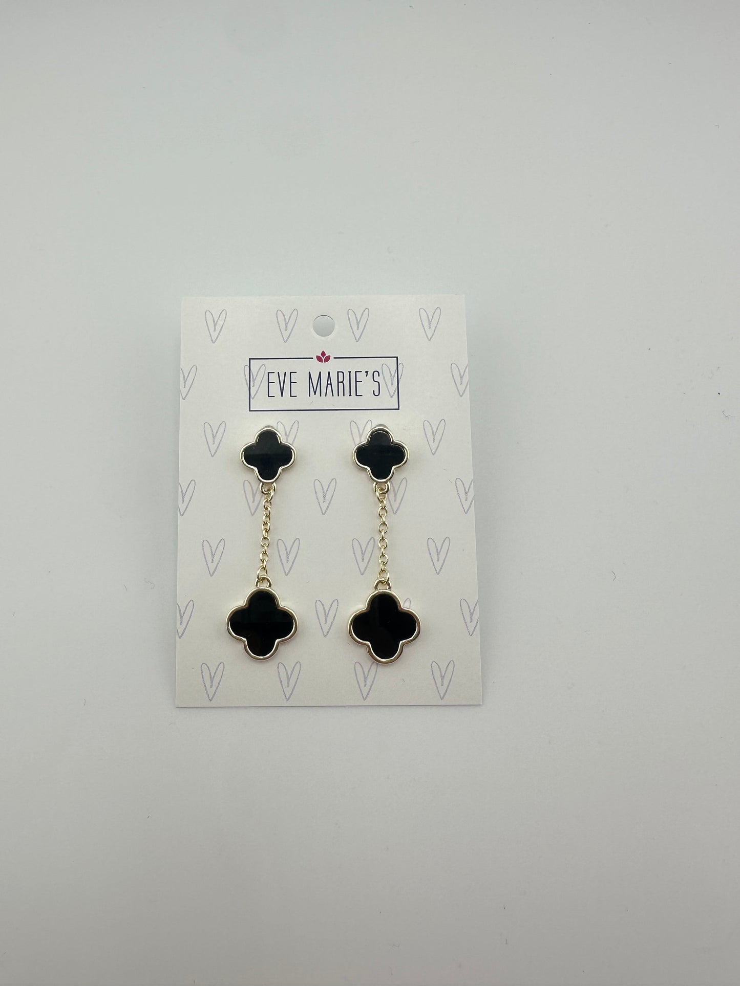 Black Clover Dangle Earring