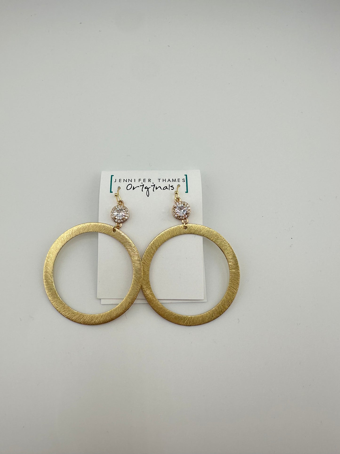 Brandi Diamond Large Circle Dangle Earring