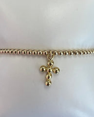 Classic Ball Bead "Cross" Bracelet