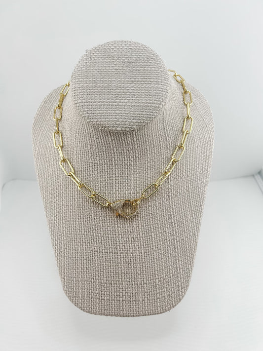 Large Claw Pave Necklace