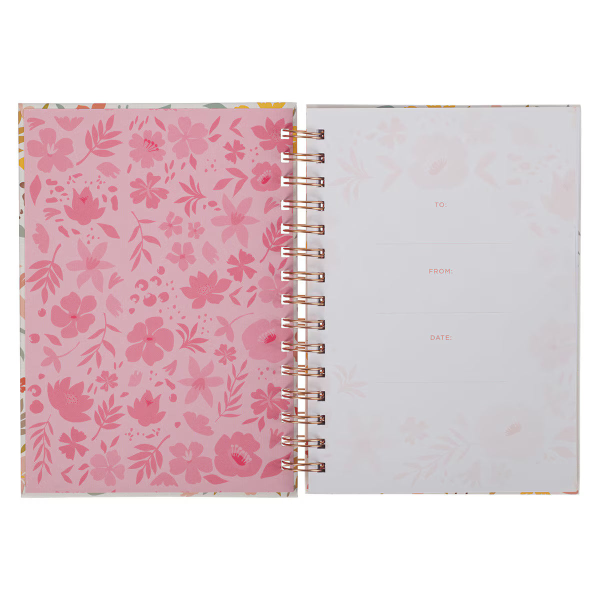 Christian Art Gifts - 'World's Greatest Mom' Whimsical Floral Spiral-Journal