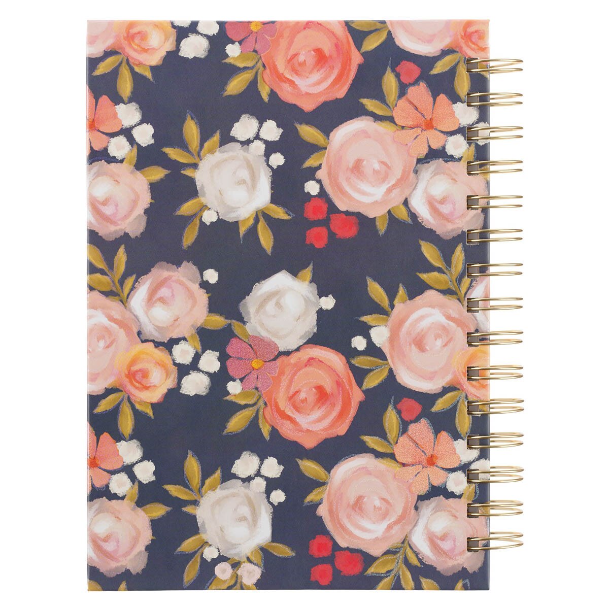 Christian Art Gifts - Be Still and Know Painted Peonies Spiral Journal - Psalm 46:10