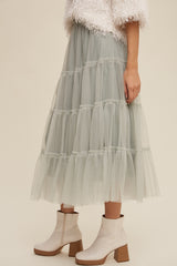 Your Favorite Tiered Mesh Flouncy Skirt