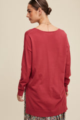 Deep V-neck Loose Fit Pullover Sweater