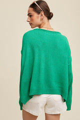 Light Weight wide Neck Crop Pullover Knit Sweater