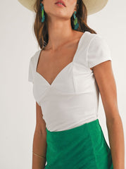 Beat The Heat Corset Cap Sleeve Top