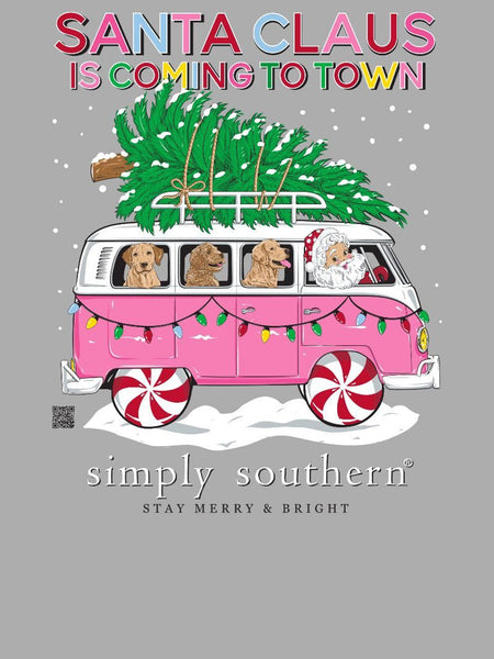 Simply Southern - 'SANTA CLAUS IS COMING TO TOWN' Long Sleeve T-Shirt