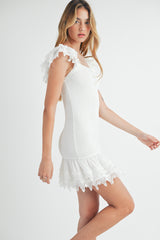 Smocked Ruffle Mini Dress