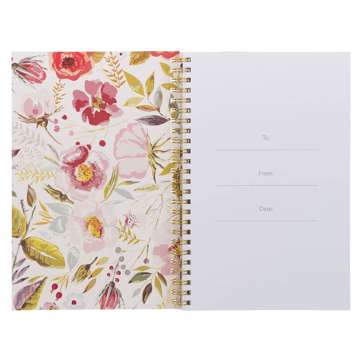 Christian Art Gifts - Amazing Grace Pink Floral Soft Cover Spiral Notebook