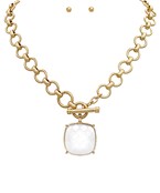 Big Stone Pendant Necklace