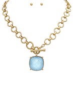 Big Stone Pendant Necklace