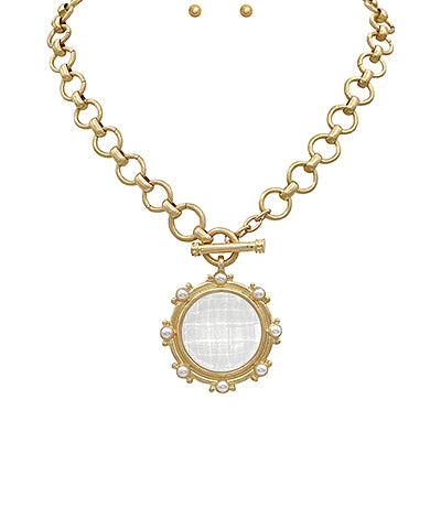 Faceted Stone Necklace
