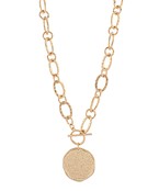 Textured Round Necklace