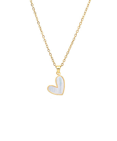 Mother of Pearl Heart Necklace
