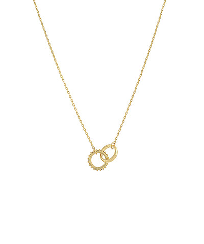 Linked Pave Ring Necklace