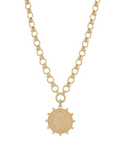 Vintage Coin Pendant Necklace