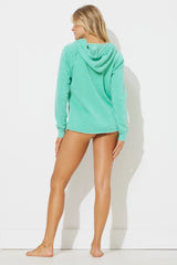 Ocean Drive - Burnout Pullover Hoodie with Wrap Cords