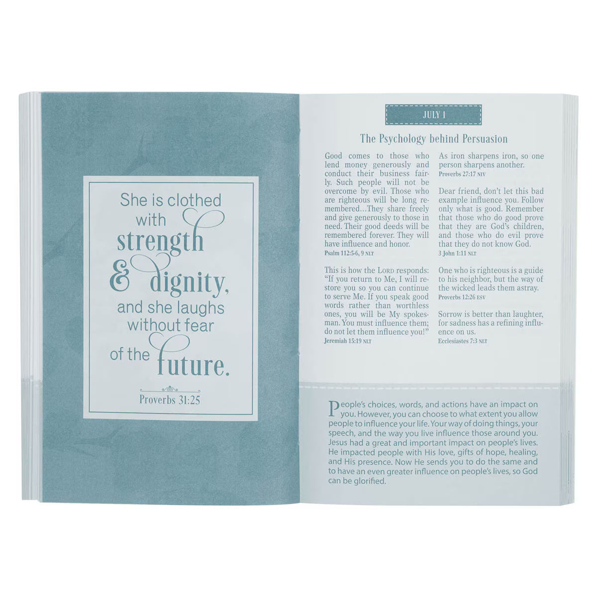 Christian Art Gifts - Pocket Bible Devotional for Women Green Paperback Edition