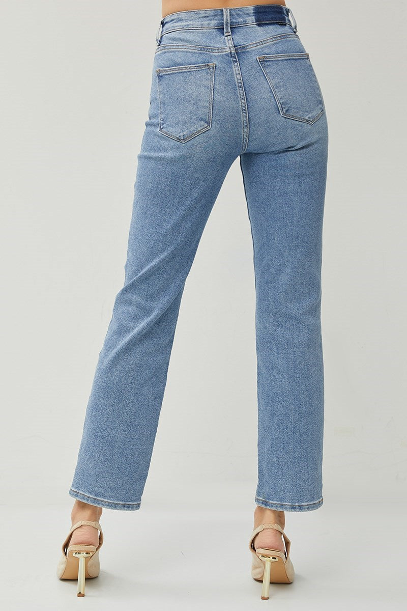 Risen - High Rise Crossover Straight Jeans