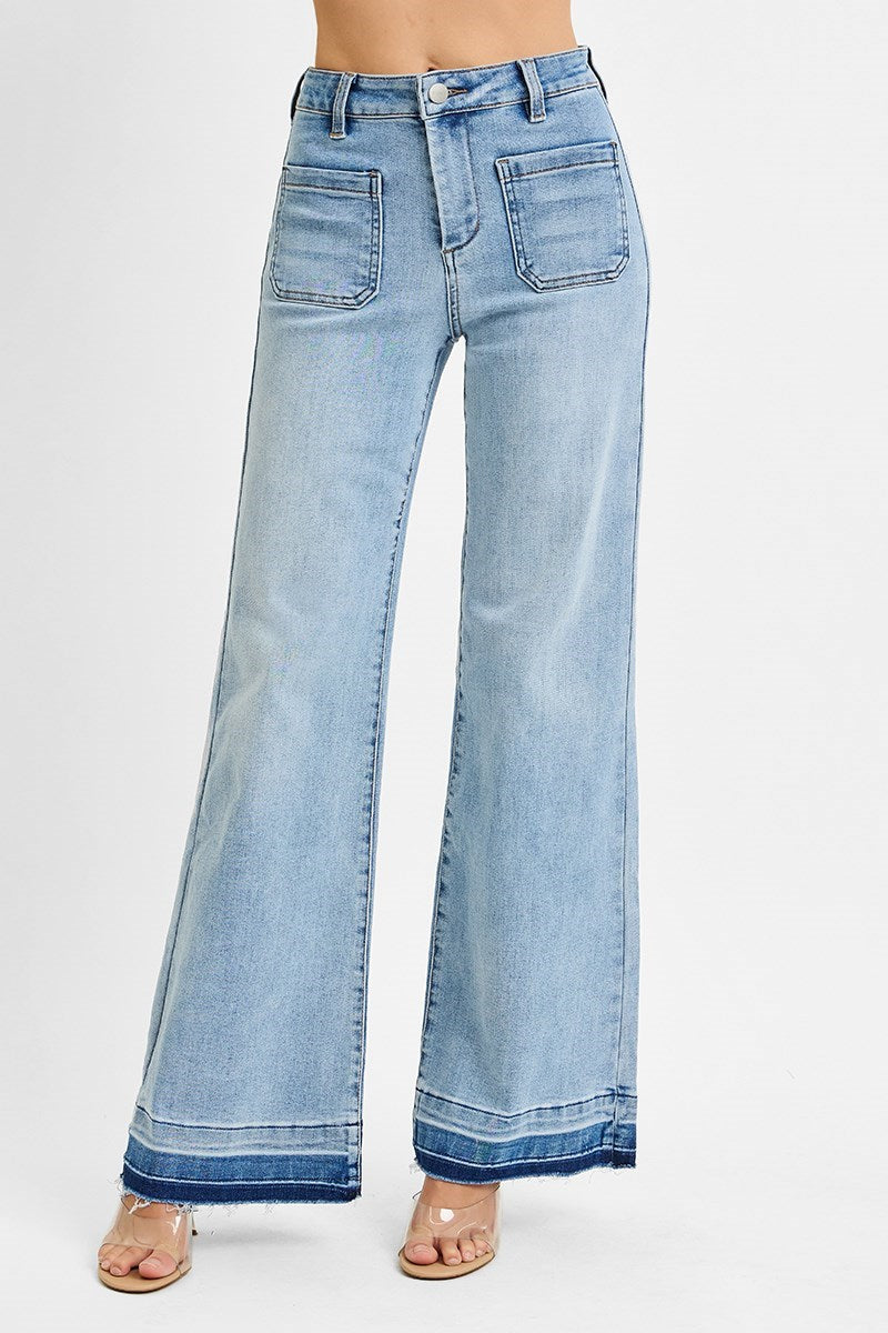 Risen - High Rise Wide Leg Jeans