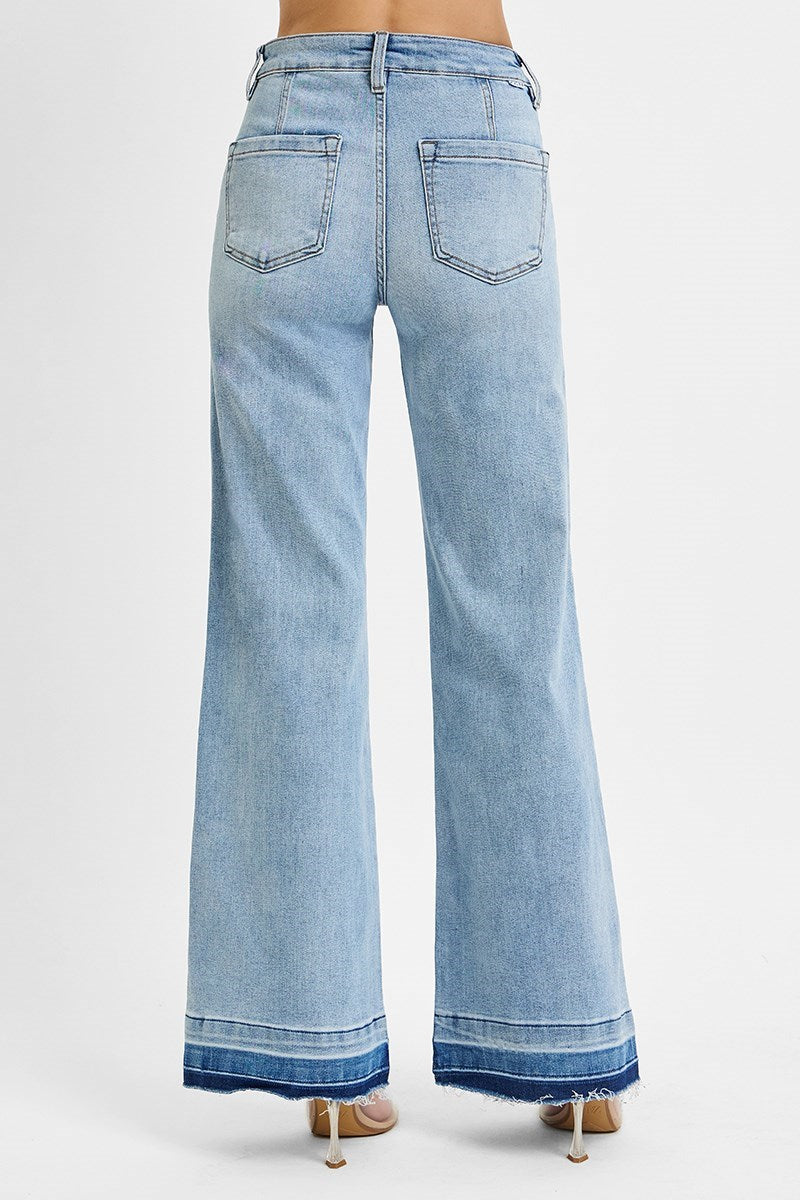 Risen - High Rise Wide Leg Jeans