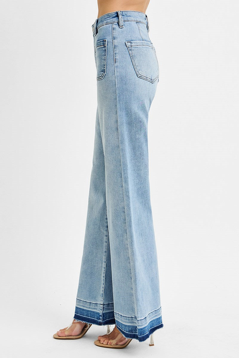 Risen - High Rise Wide Leg Jeans