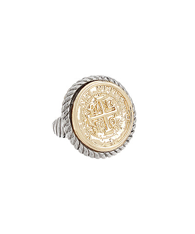 Twotone Coin Cable Ring