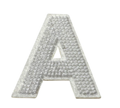 White Beaded Custom Letters