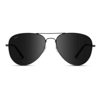 Maxwell Polarized Full Black Aviator Sunglasses