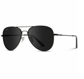 Maxwell Polarized Full Black Aviator Sunglasses