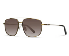 Johnson Square Metal Framed Polarized Aviator Sunglasses