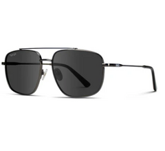 Johnson Square Metal Framed Polarized Aviator Sunglasses