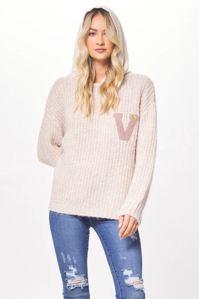 Vintage Havana - Cannoli Cream Sweater with Hoodie
