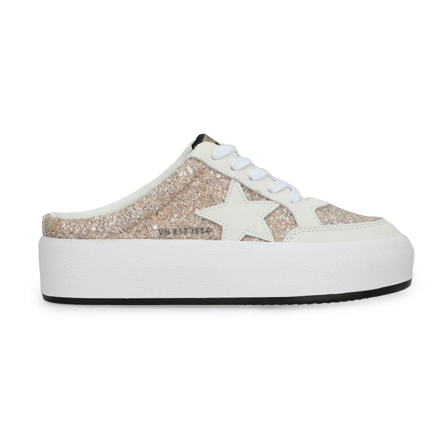 Vintage Havana - Val 5- Open Back White Star Wedged Sneakers