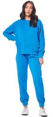Vintage Havana - Cosmic Blue Crewneck w/Whip Stitch Embroidery