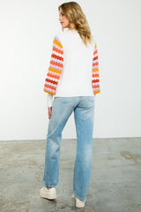 Multicolor Sleeve Knit Sweater