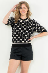 Short Sleeve Knit Top