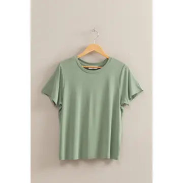 Basic Round Neck Short Sleeve T Shirt