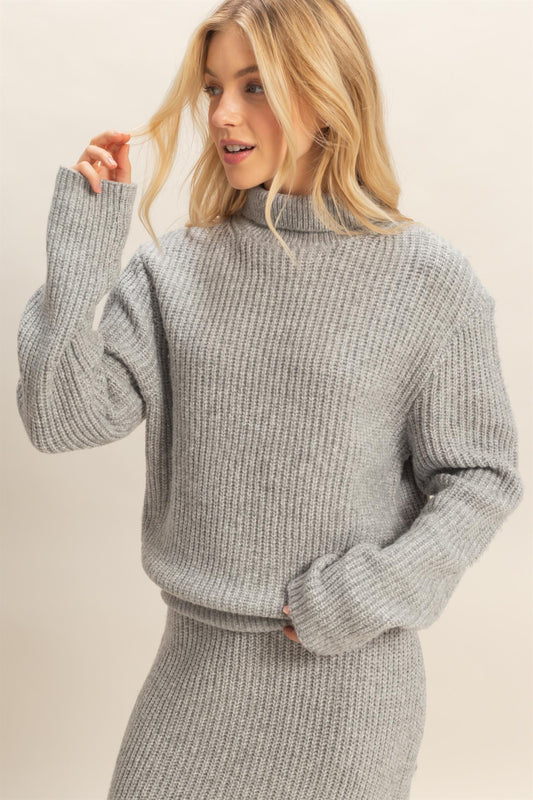 Ribbed Turtleneck Sweater