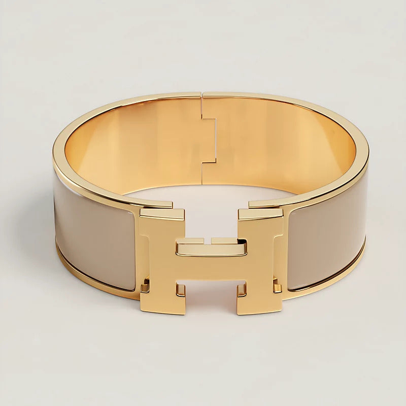 Designer-Inspired Clic Clac H Medium Enamel Bracelet