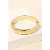 Metallic Circle Latch Bangle Bracelet