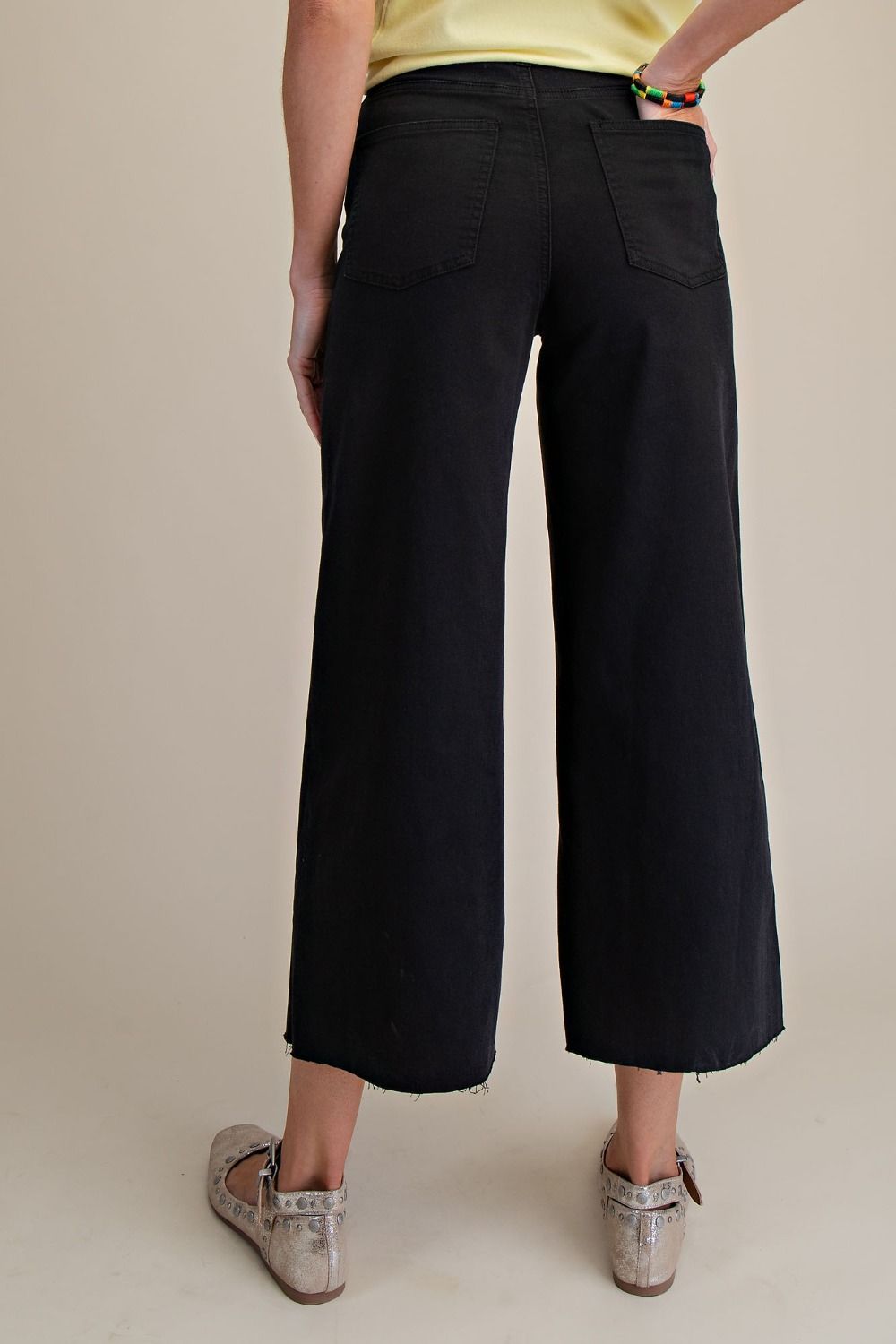 Button Front Stretch Twill Pants