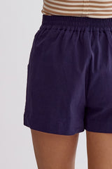 Solid High Waisted Shorts